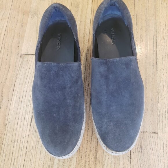 Vince Women's Wilden Black Suede Espadrille Platform Slip On Shoes Coastal 10 - Picture 2 of 10